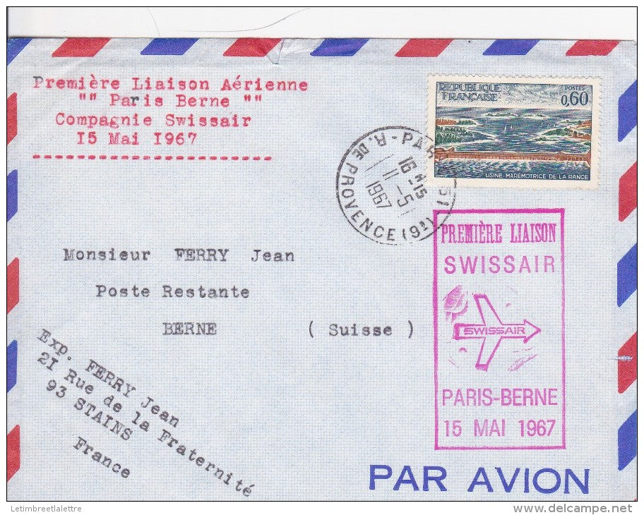 Premiere liaison  Paris-berne 15.05.67