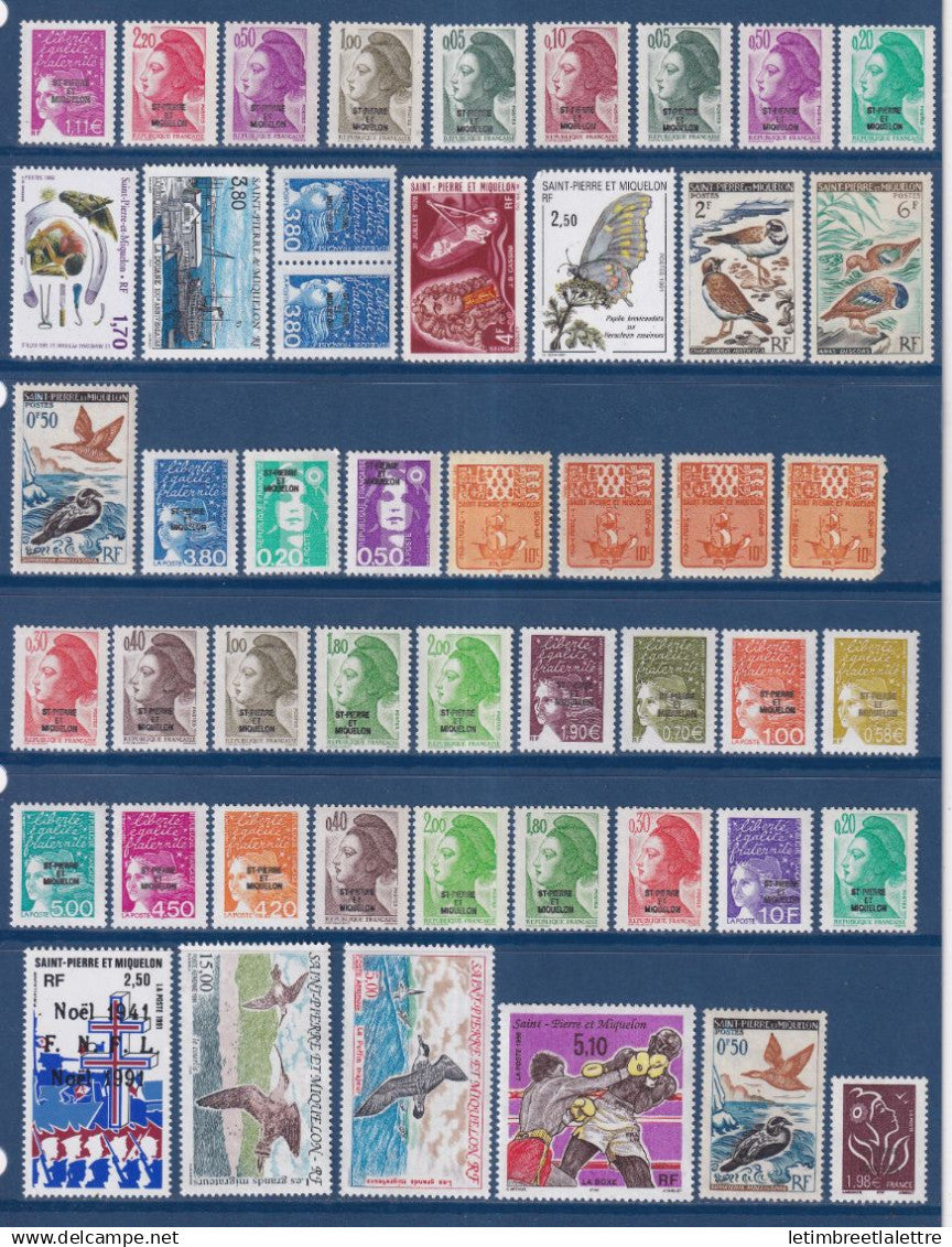 Saint Pierre et Miquelon - Lot de timbres