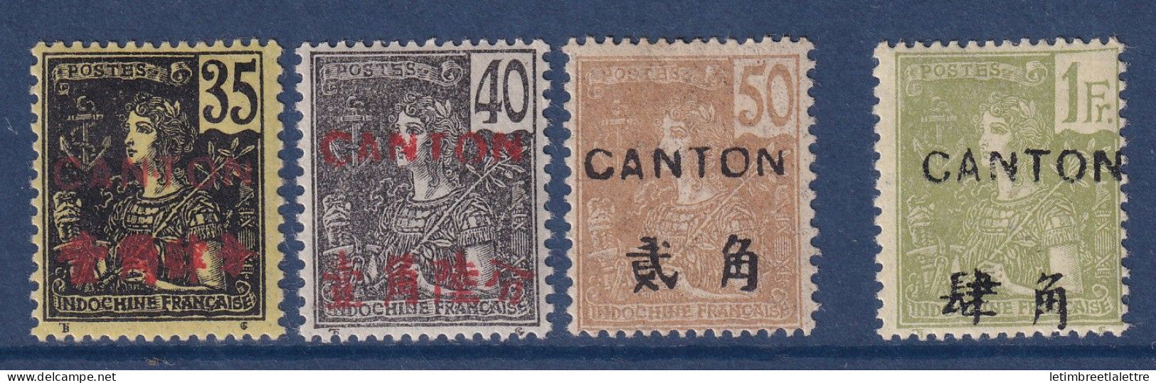 Canton - YT n° 42 à 44 et 46 * - Neuf avec charnière - 1906 1908