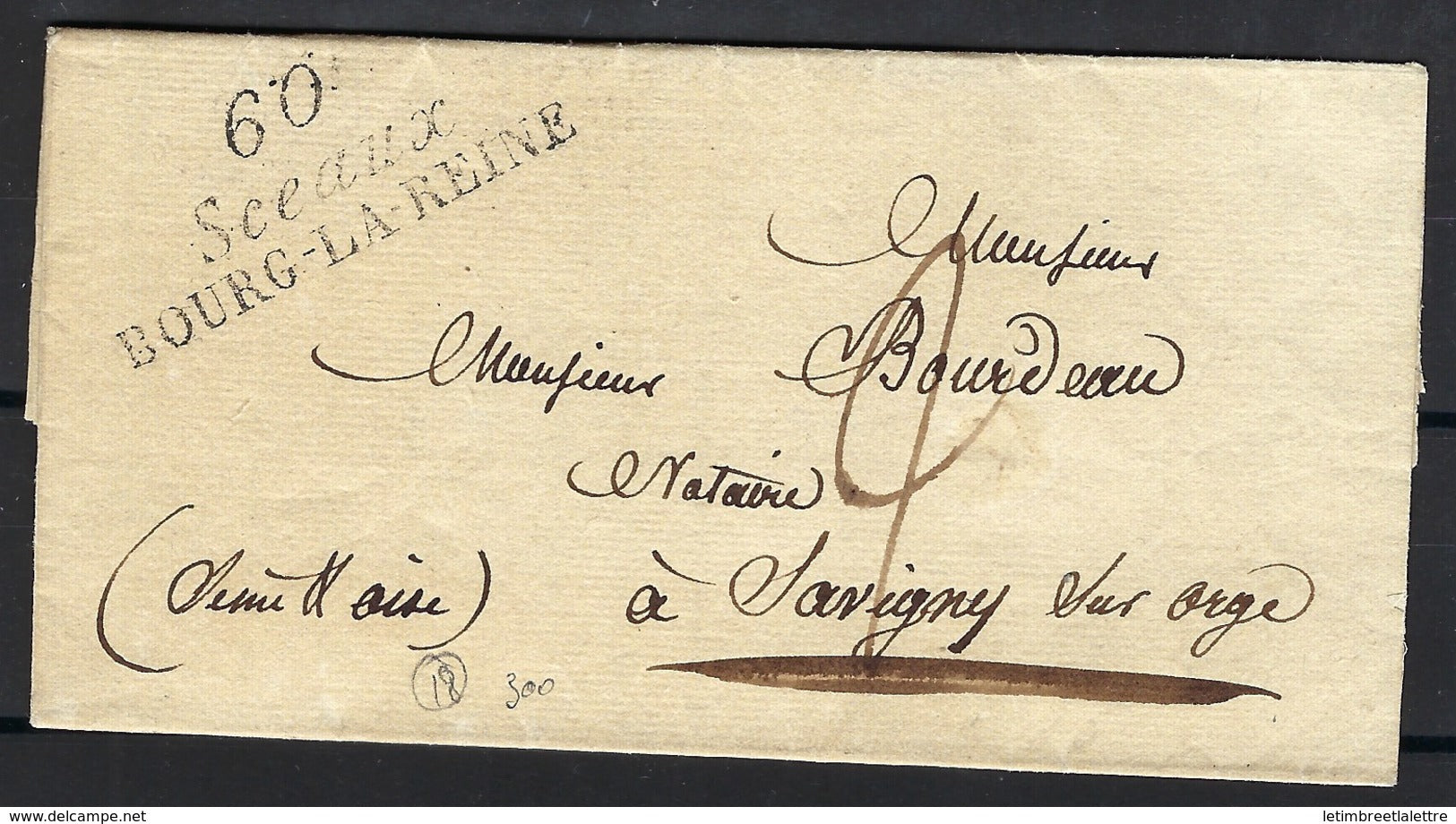 France - Belle Double Cursive - Sceaux / Bourg la Reine en 1826 - très belle frappe - 1826