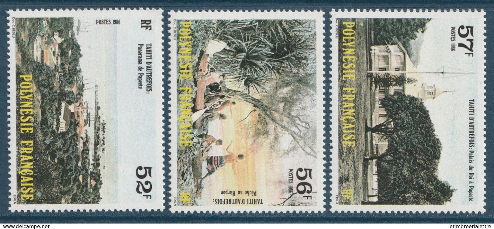 Polynésie Française - YT n° 256 à 258 ** - Neuf sans charnière - 1986