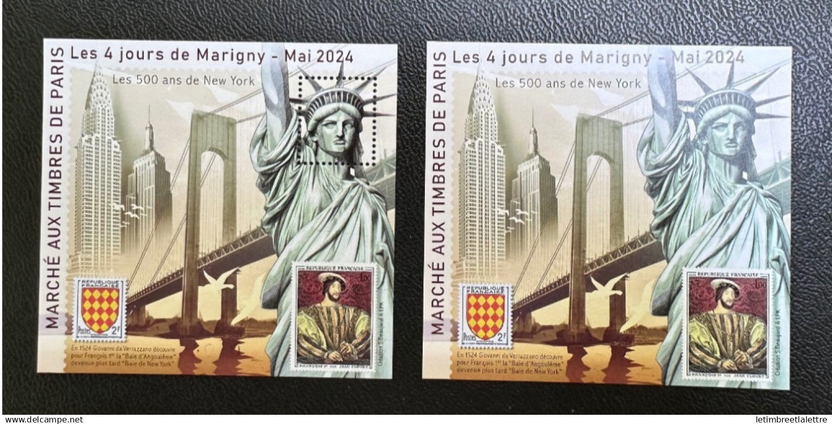 France - bloc carré Marigny - YT n° 36 ** - New York - 2024