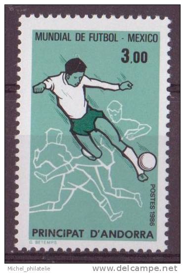 ANDORRE N° 350** NEUF SANS CHARNIERE  MEXICO 86 COUPE DU MONDE DE FOOTBALL