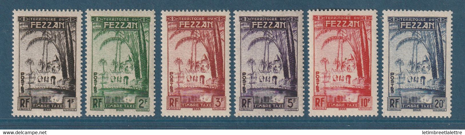 Fezzan - Taxe - YT n° 6 à 11 ** - Neuf sans charnière - 1950