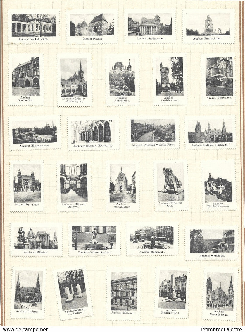 ⭐  Allemagne - Vignette érinnophilie - La page - Villes Allemandes ⭐