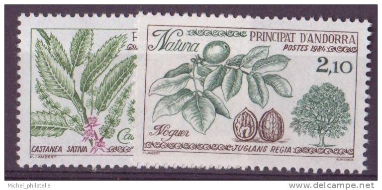 ANDORRE N° 331/32** NEUF SANS CHARNIERE  FLORE PROTECTION DE LA NATURE CHATAIGNIER-NOYER