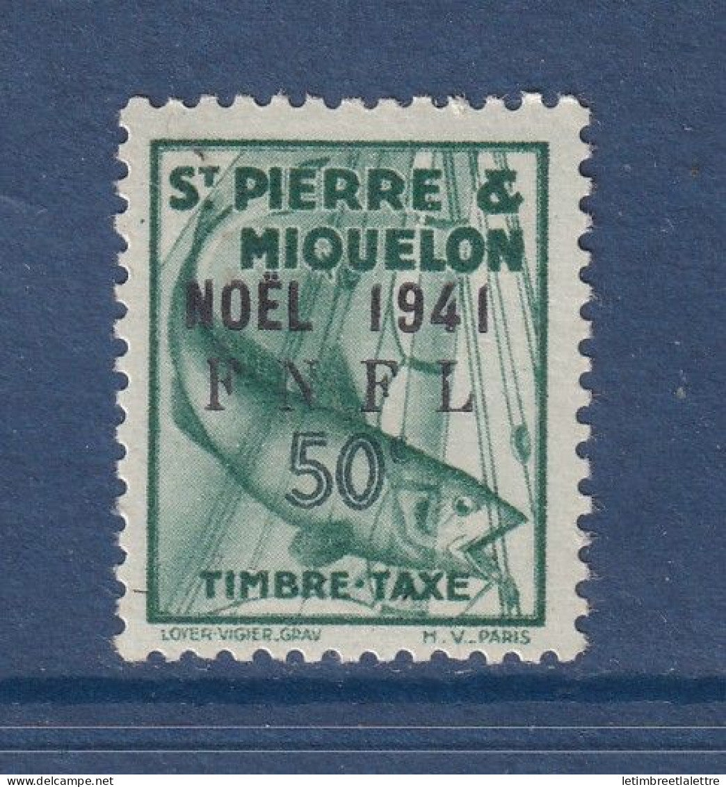 Saint Pierre et Miquelon - Taxe - YT n° 47 * - neuf avec charnière - Noël FNFL - 1941