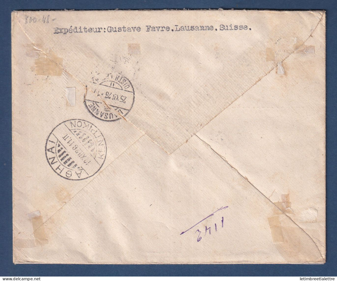 Suisse - Premier vol - Suisse Afrique sur aérogramme - Afrikaflug - Recommandé pour la Grèce ( Athènes ) - 28 XI 1926