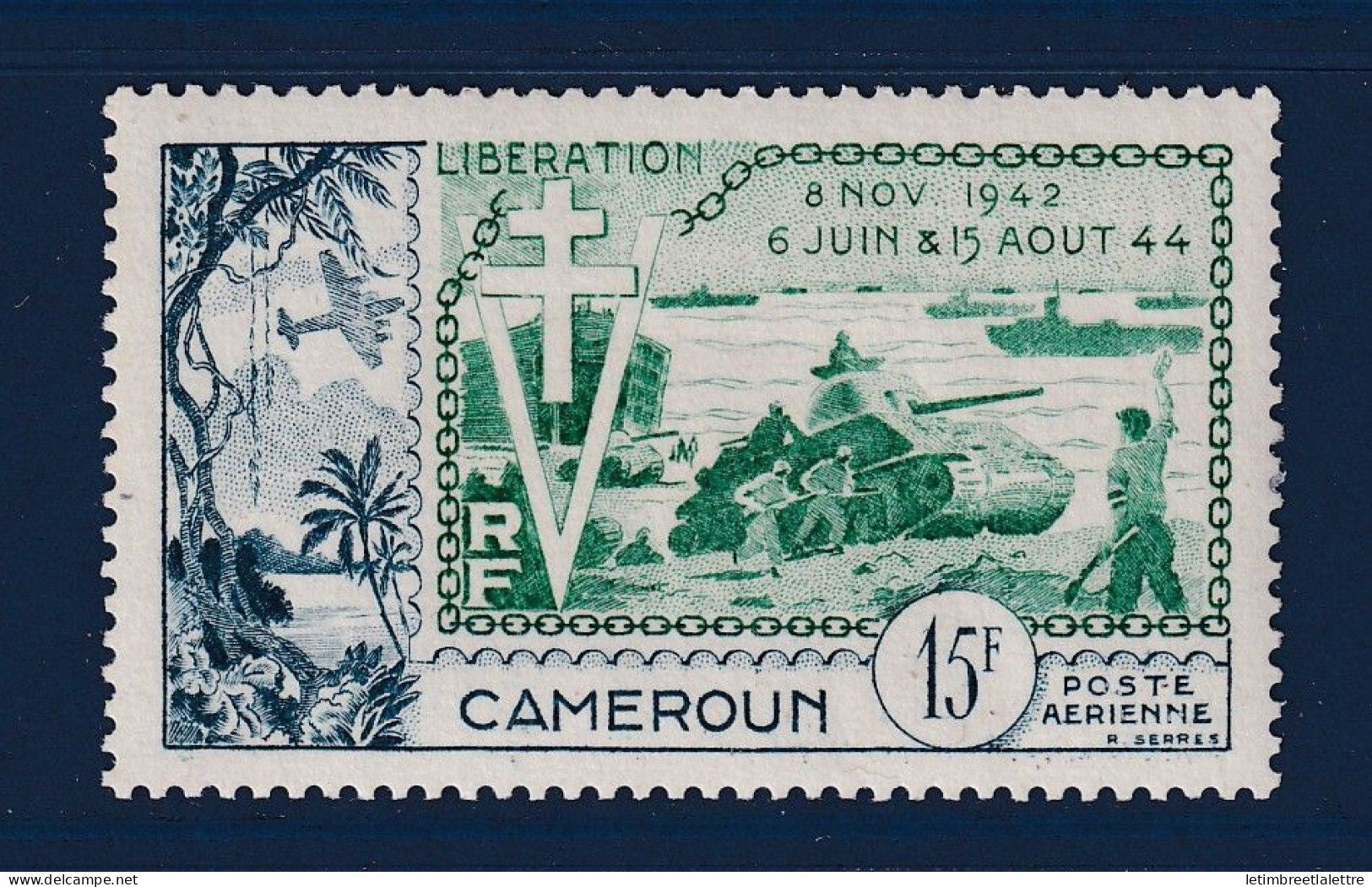 Cameroun - Poste aérienne - YT PA n° 44 ** - Neuf sans charnière - Libération - 1954