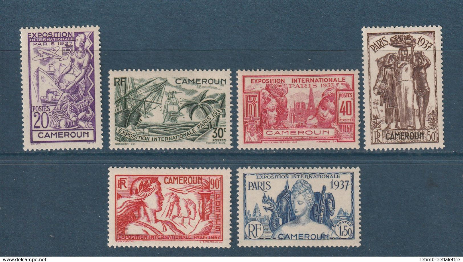 Cameroun - YT n° 153 à 158 ** - Neuf sans charnière - Exposition internationale de Paris - 1937