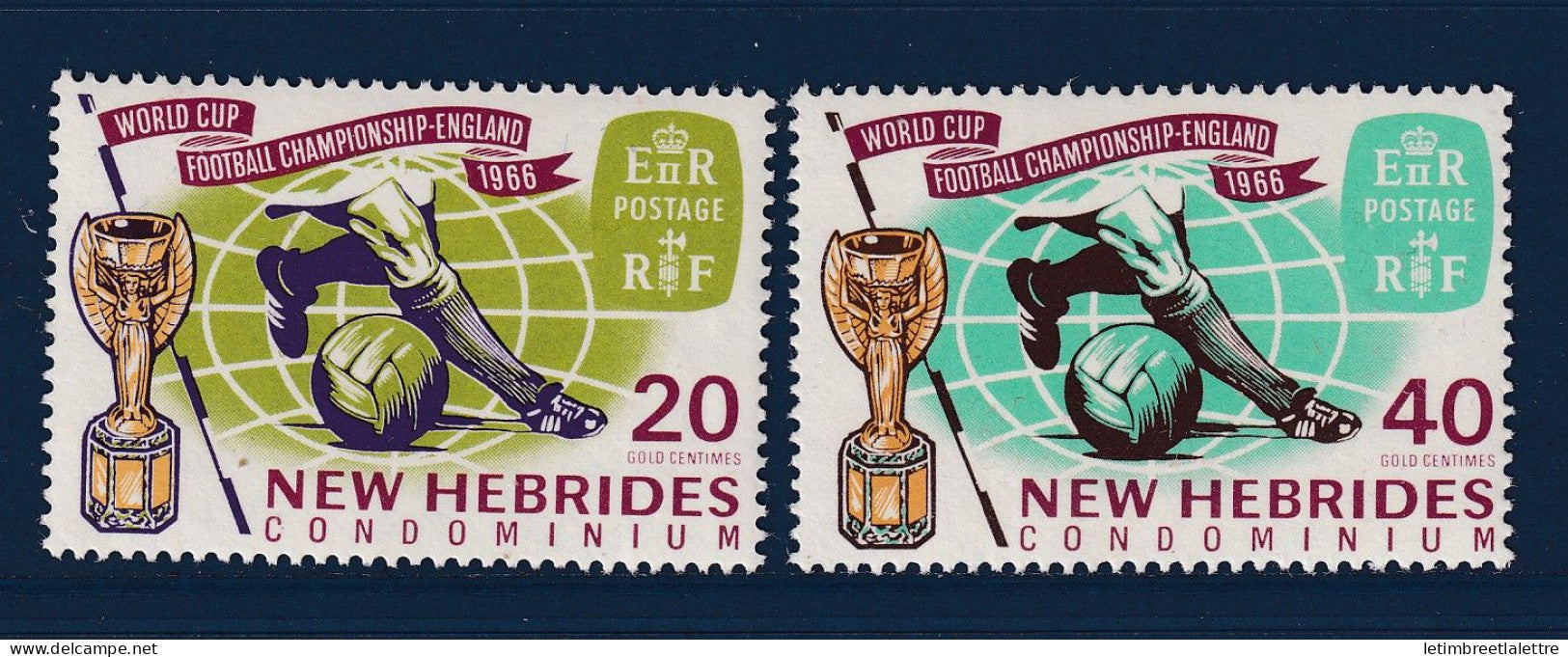 New Hebrides - YT No. 237 and 238 ** - Mint never hinged - Football - 1966