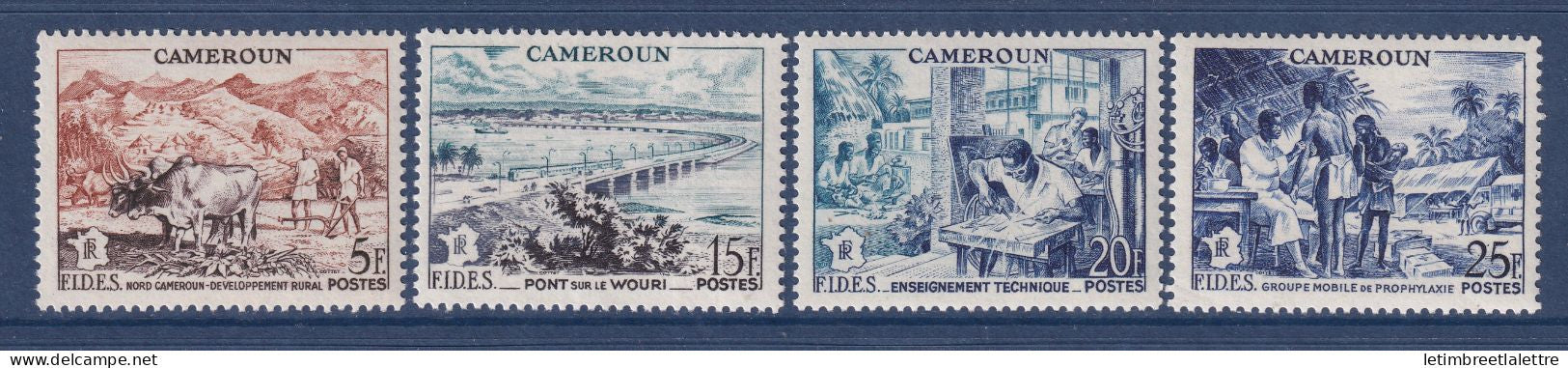 Cameroun - YT n° 300 à 303 ** - Neufs sans charnière - F.I.D.E.S. - 1956