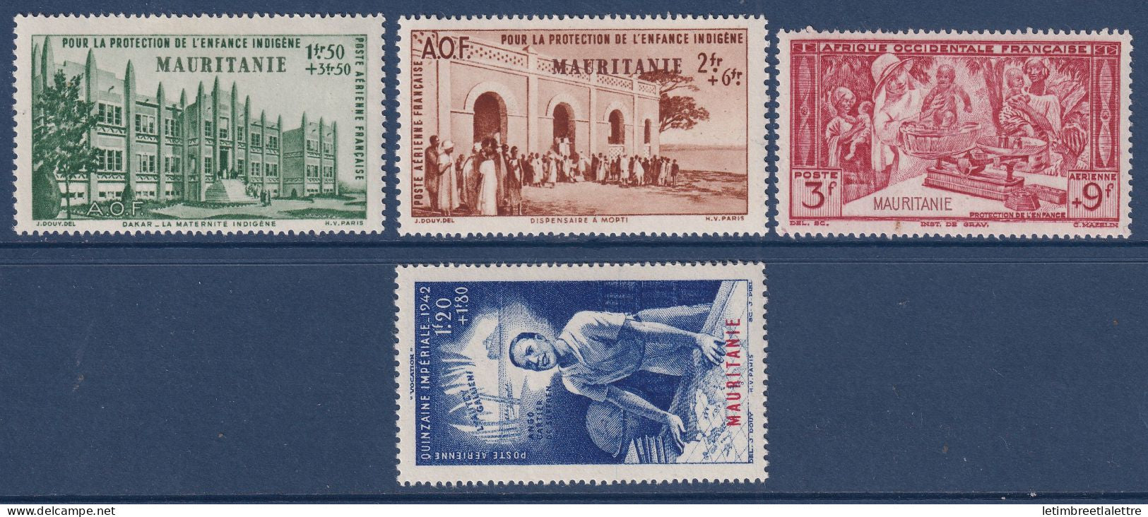 Mauritanie - YT PA n° 6 à 9 ** - Neuf sans charnière - 1942
