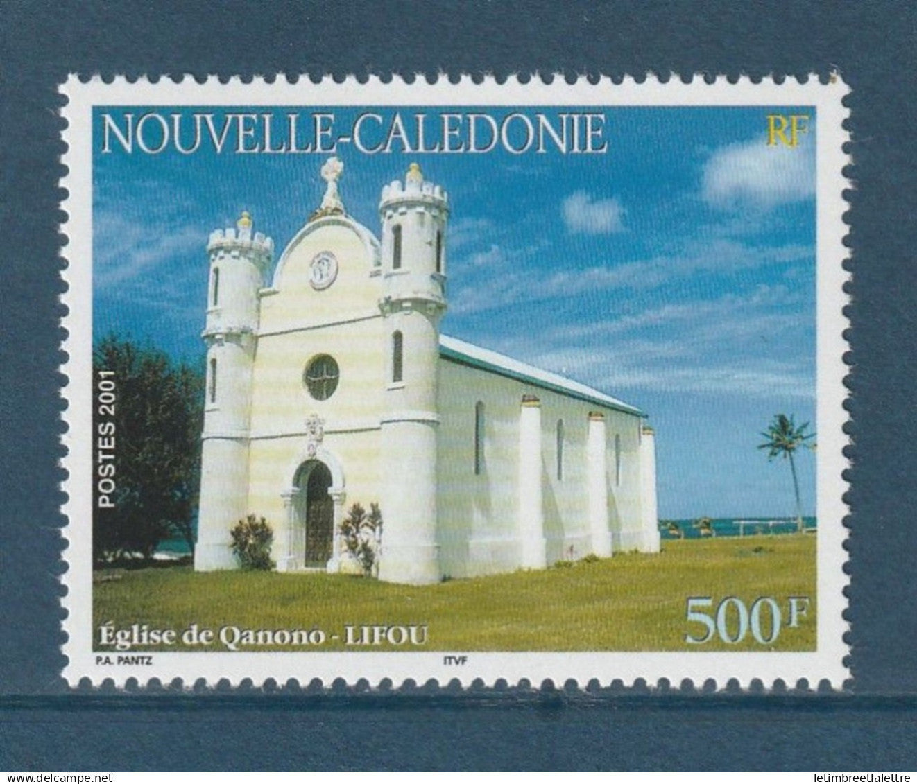 Nouvelle-Calédonie - YT n° 851 ** - Neuf sans charnière - Église de Qanono, Lifou - 2001