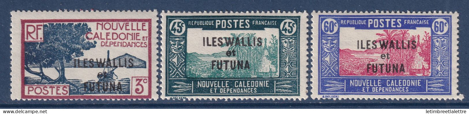 Wallis et Futuna - YT n° 77 à 79 ** - Neuf sans charnière - Surcharges