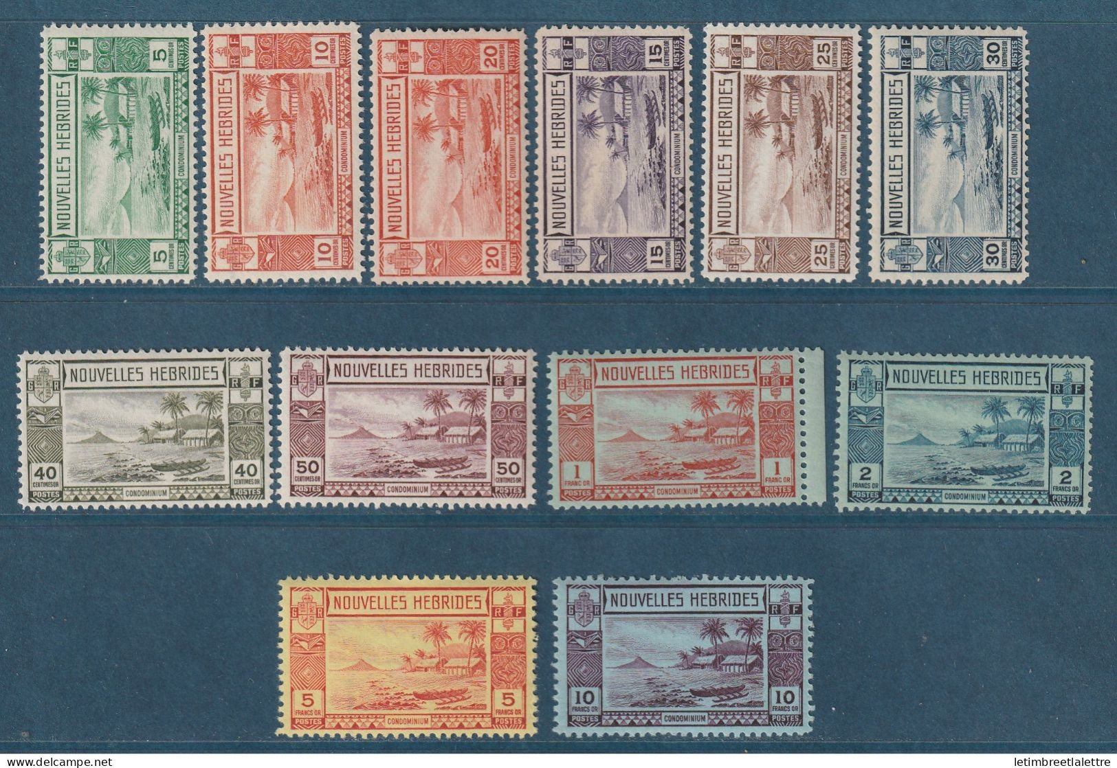 New Hebrides - YT No. 100 to 111 * - Mint hinged - 1927