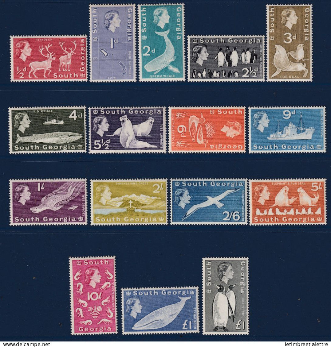 Géorgie du Sud - YT n° 9 à 24 ** - Neuf sans charnière - 1963 1969