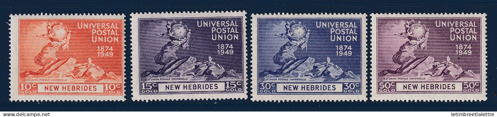 Nouvelles Hébrides - YT n° 140 à 143 * - Neuf avec charnière - 1949 à 1950