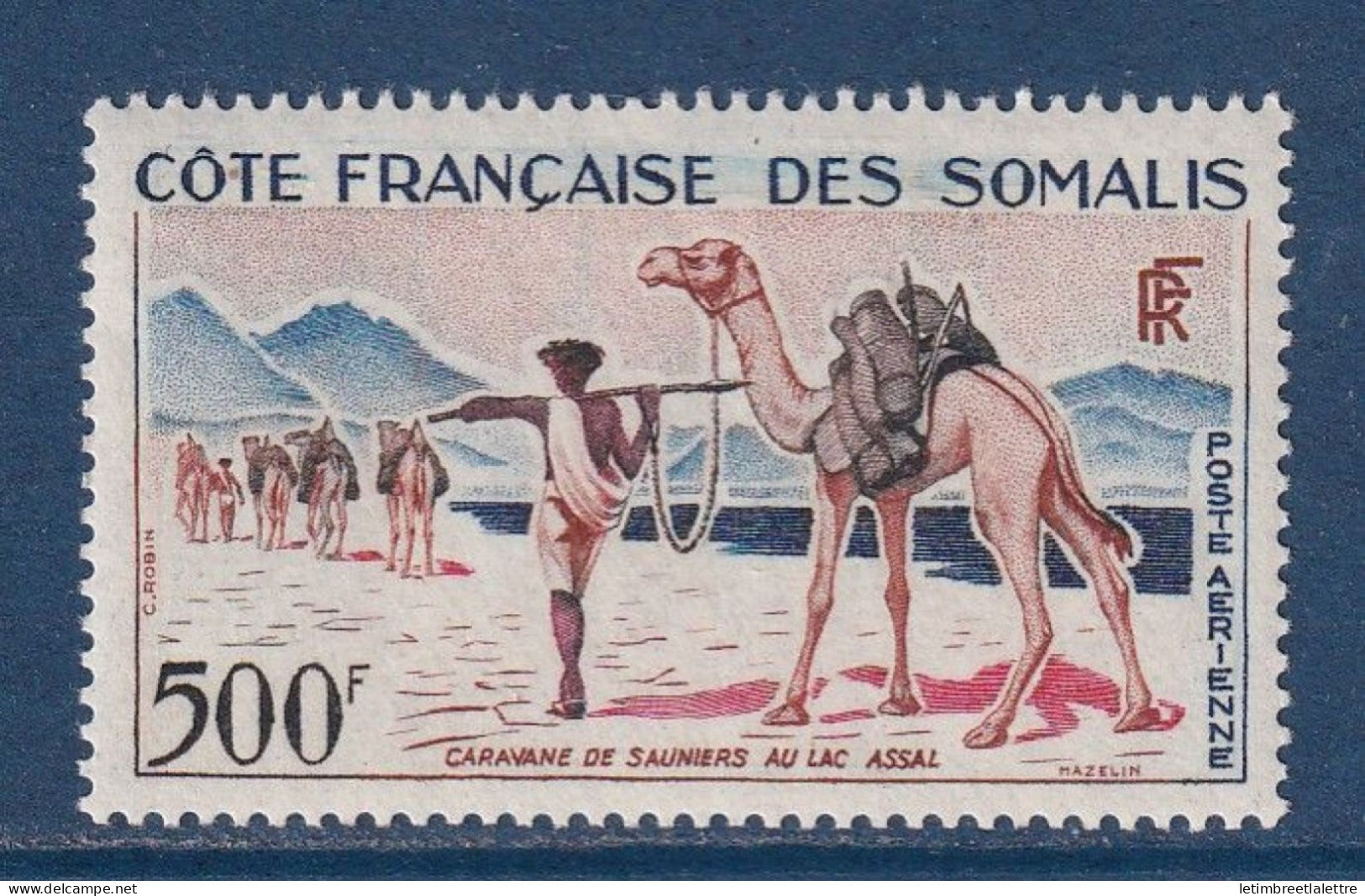 Côte des Somalis - Poste aérienne - YT PA n° 29 * - Neuf avec charnière - Caravane de sauniers au lac Assal - 1962