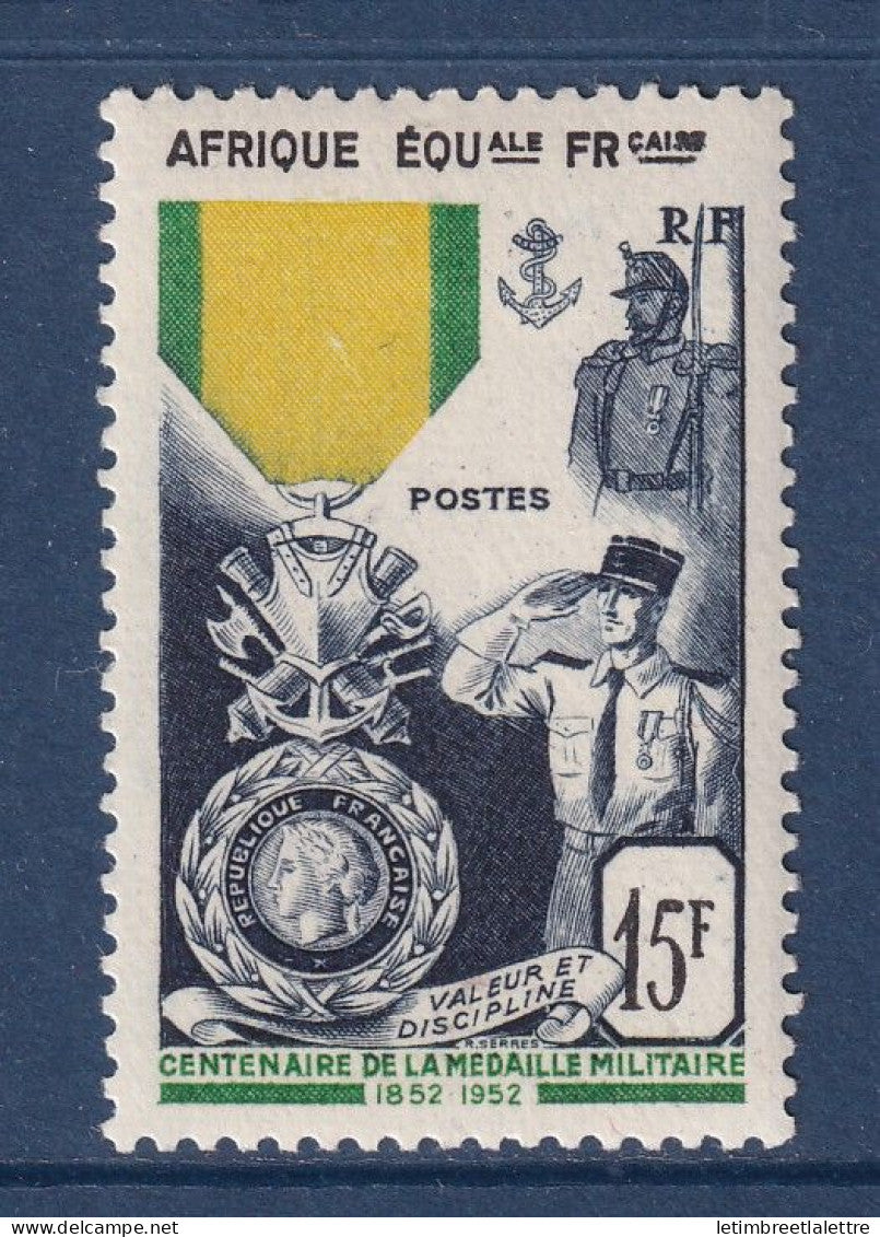 AEF - YT n° 229 ** - Neuf sans charnière - Centenaire de la Médaille militaire - 1952