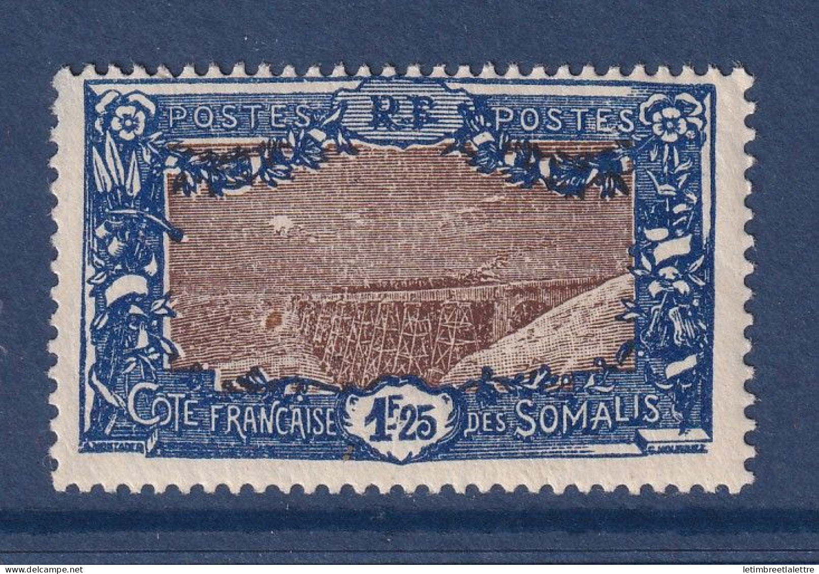 Côte des Somalis - YT n° 134 A * - Neuf avec charnière - Pont - 1925 à 1933