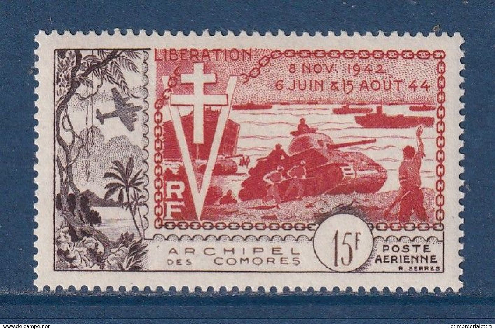 Comores - Poste aérienne - YT PA n° 4 ** - Neuf sans charnière - Libération - 1954