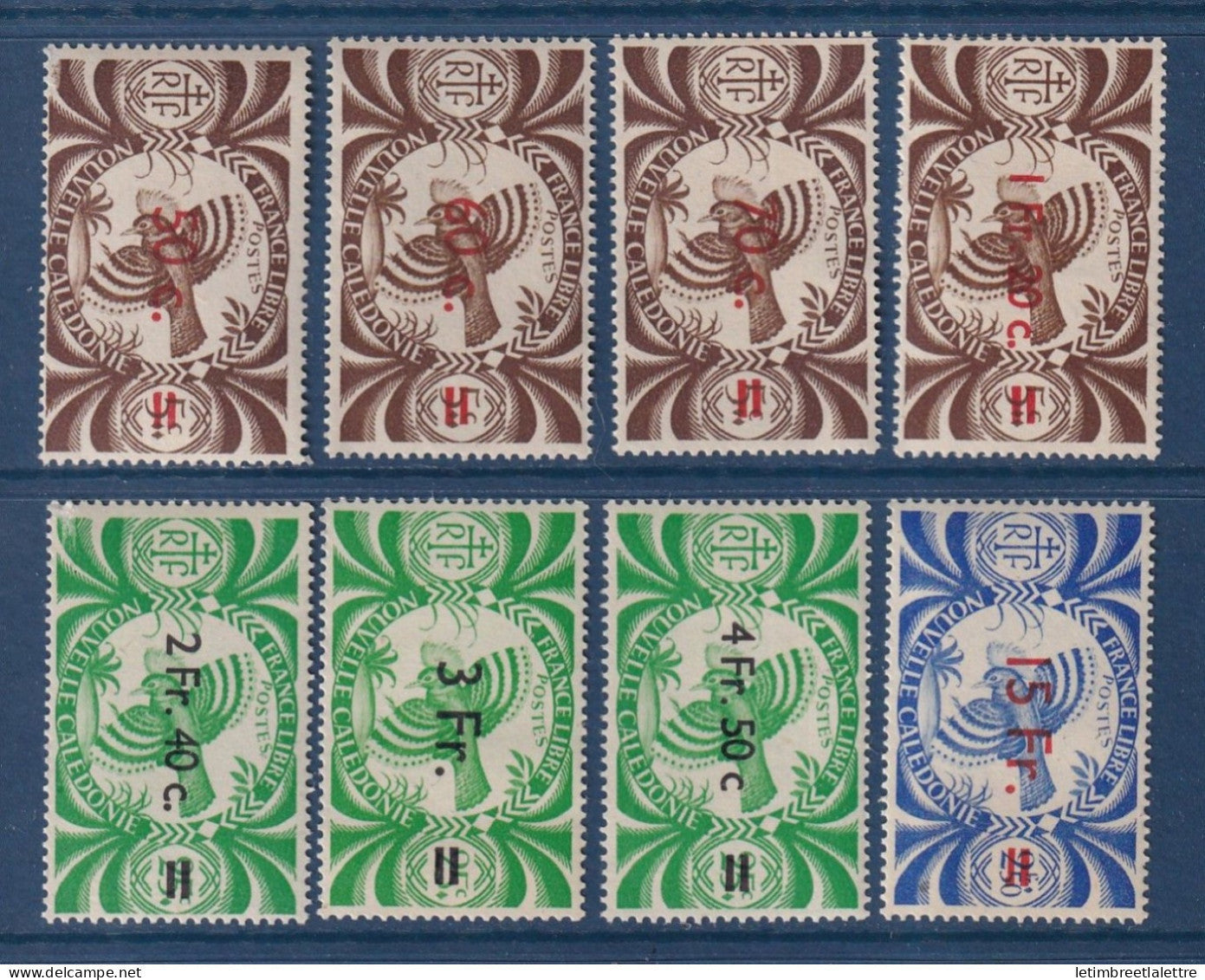Nouvelle Calédonie - YT n° 249 à 256 ** - Neuf sans charnière - 1945