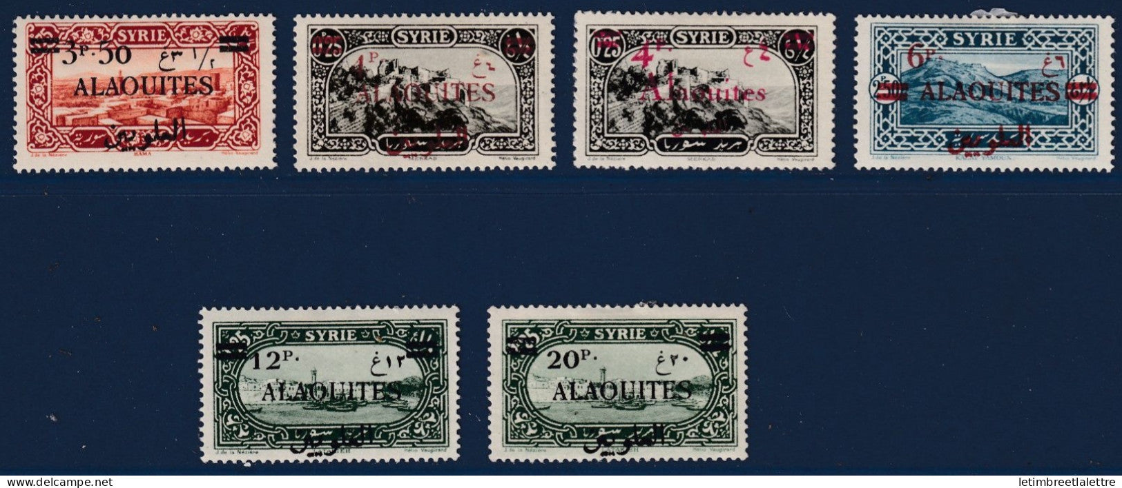 Alaouites - YT n° 35 à 40 * - Neuf avec charnière - 1926 à 1928