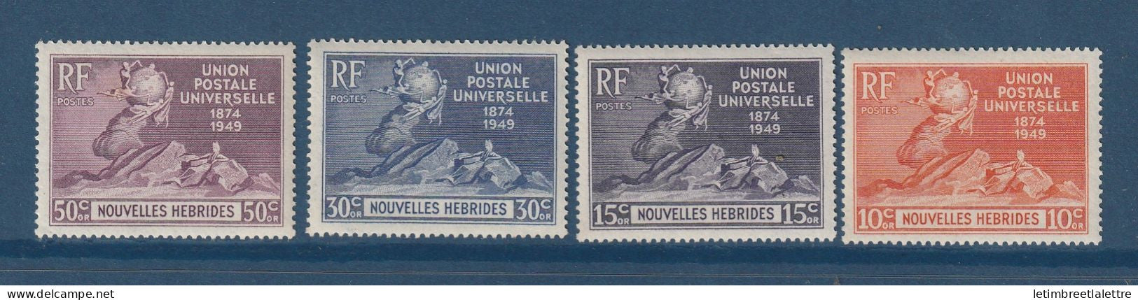 Nouvelles Hébrides - YT n° 136 à 139 * - Neuf avec charnière - 1949 à 1950