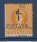 Grenade - YT N° 20 - SG n° 37 - Erreur Pfnce au lieu de Pence - Neuf avec charnière - 1886