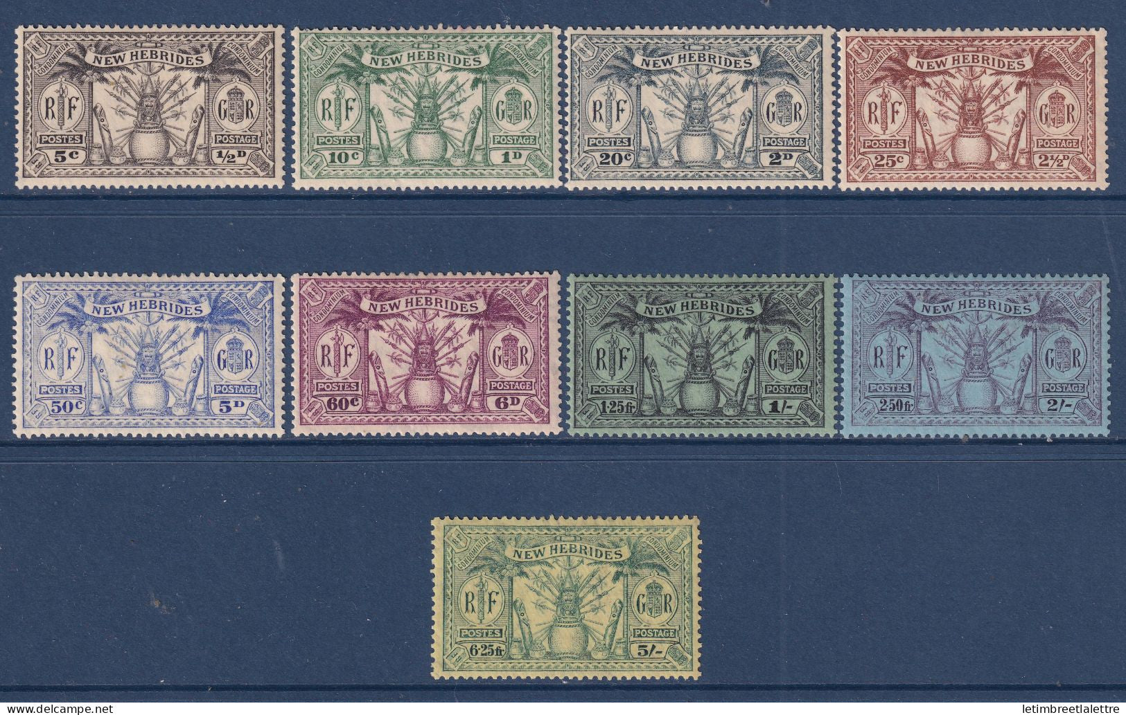 Nouvelles Hébrides - YT n° 91 à 99 * - Neuf avec charnière - 1925