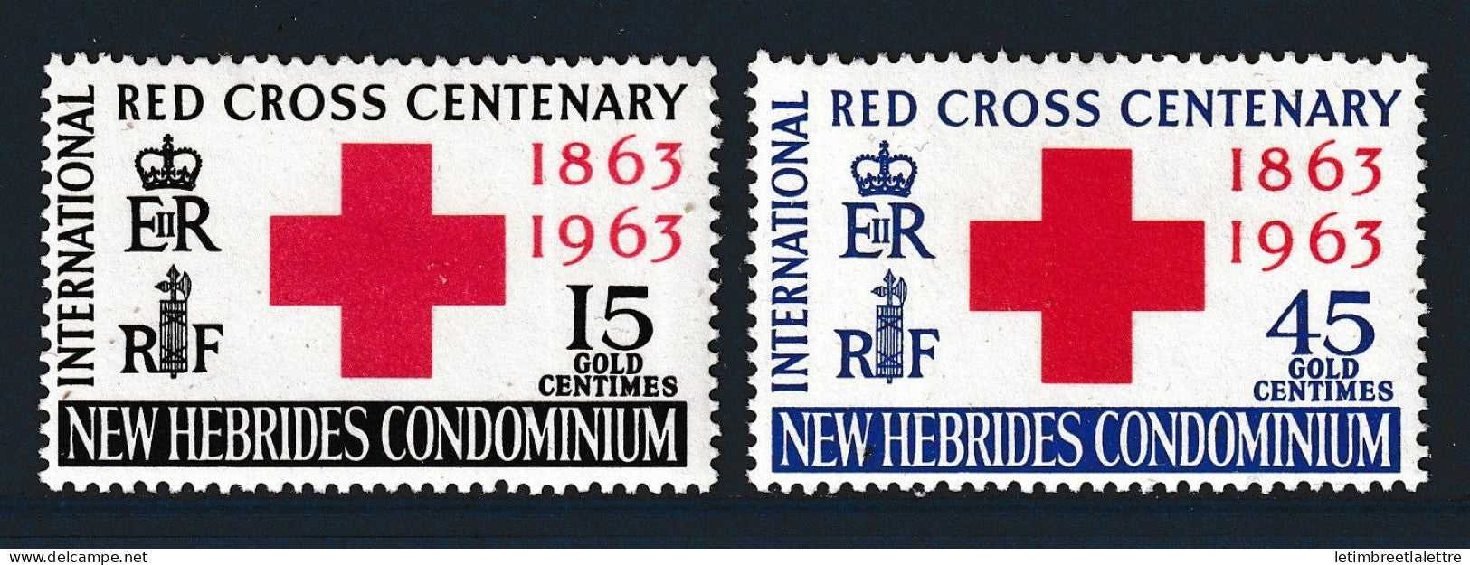 New Hebrides - YT No. 201 and 202 ** - Mint never hinged - Red Cross - 1963