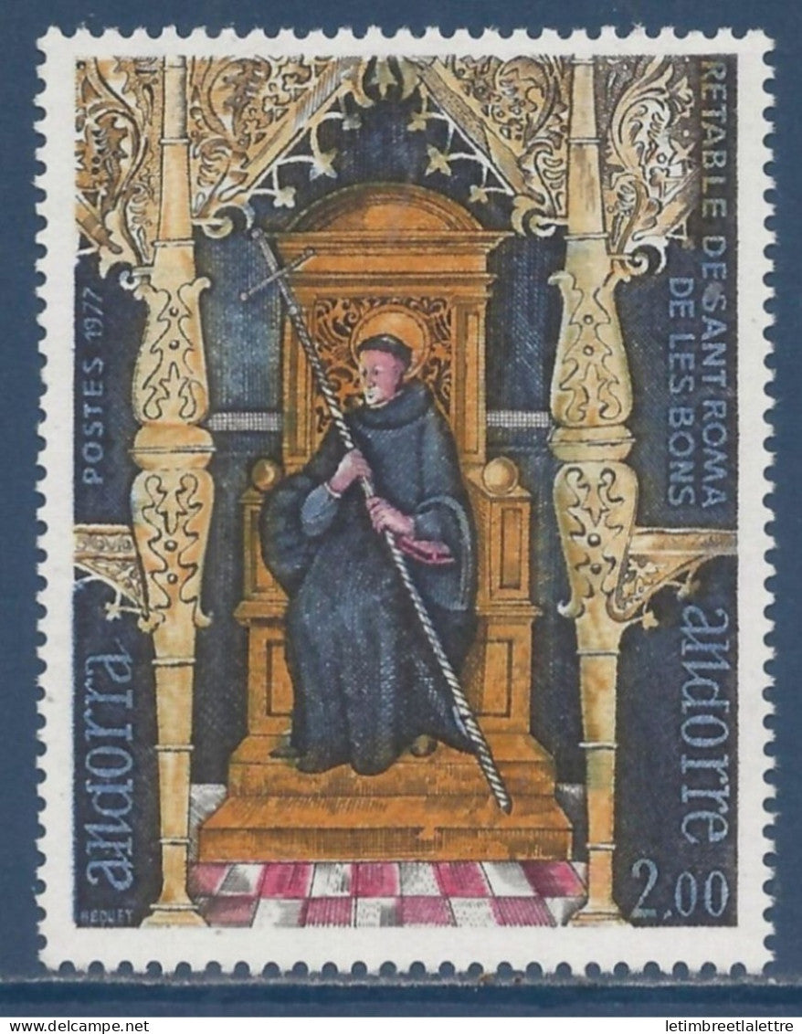 Andorre - YT n° 264 ** - Neuf sans charnière - Retable de Sant Romà de les Bons - 1977