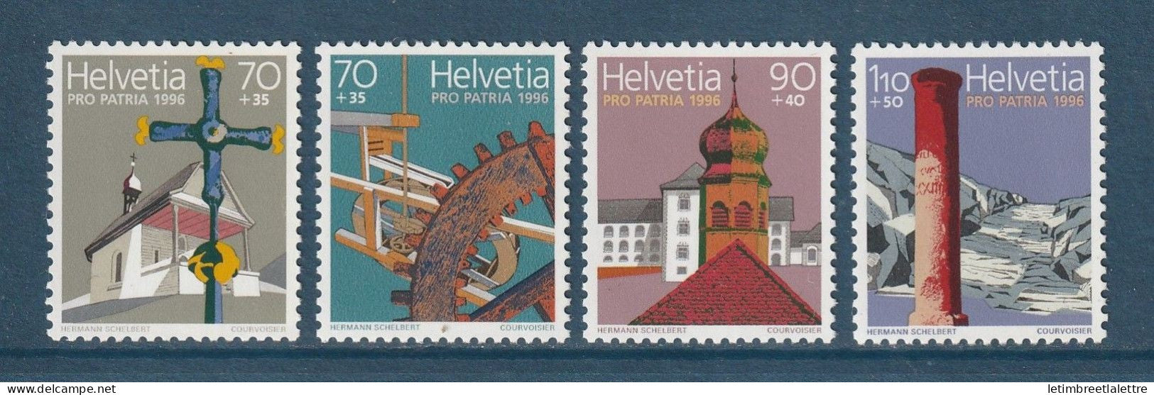 Suisse - YT n° 1505 à 1508 ** - Neuf sans charnière - Pro Patria - Patrimoine - 1996