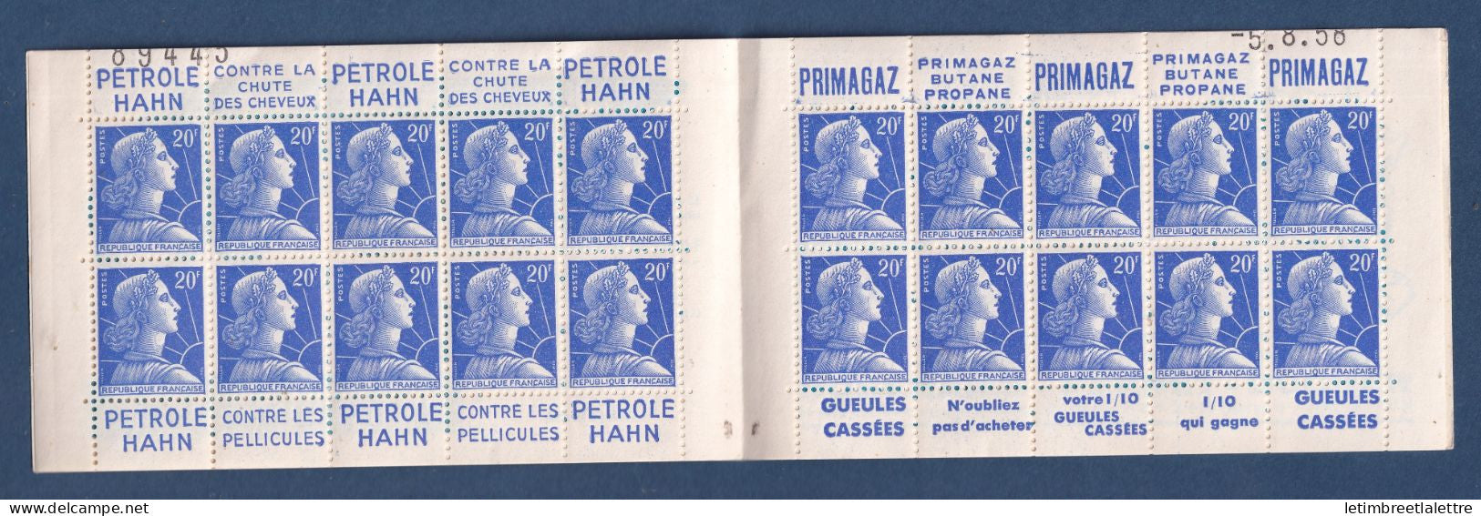 France - Carnet - YT n° 1011 B C19 ** - Neuf sans charnière - petites tâche sur la couverture - Muller - 1955 1959