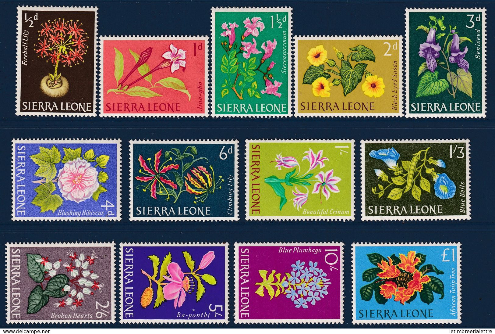 Sierra Leone - YT n° 213 à 225 ** - Neuf sans charnière - Flores - 1963