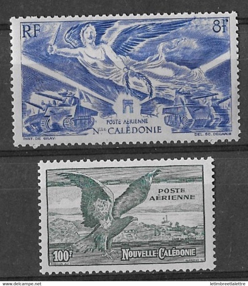 Nouvelle Calédonie - YT PA n° 53 et 54 ** - Neuf sans charnière - 1944 à 1946