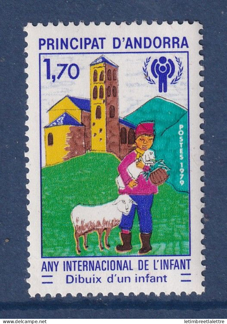 Andorre - N° 279 ** - Neuf sans charnière - Enfant avec mouton et église - 1979