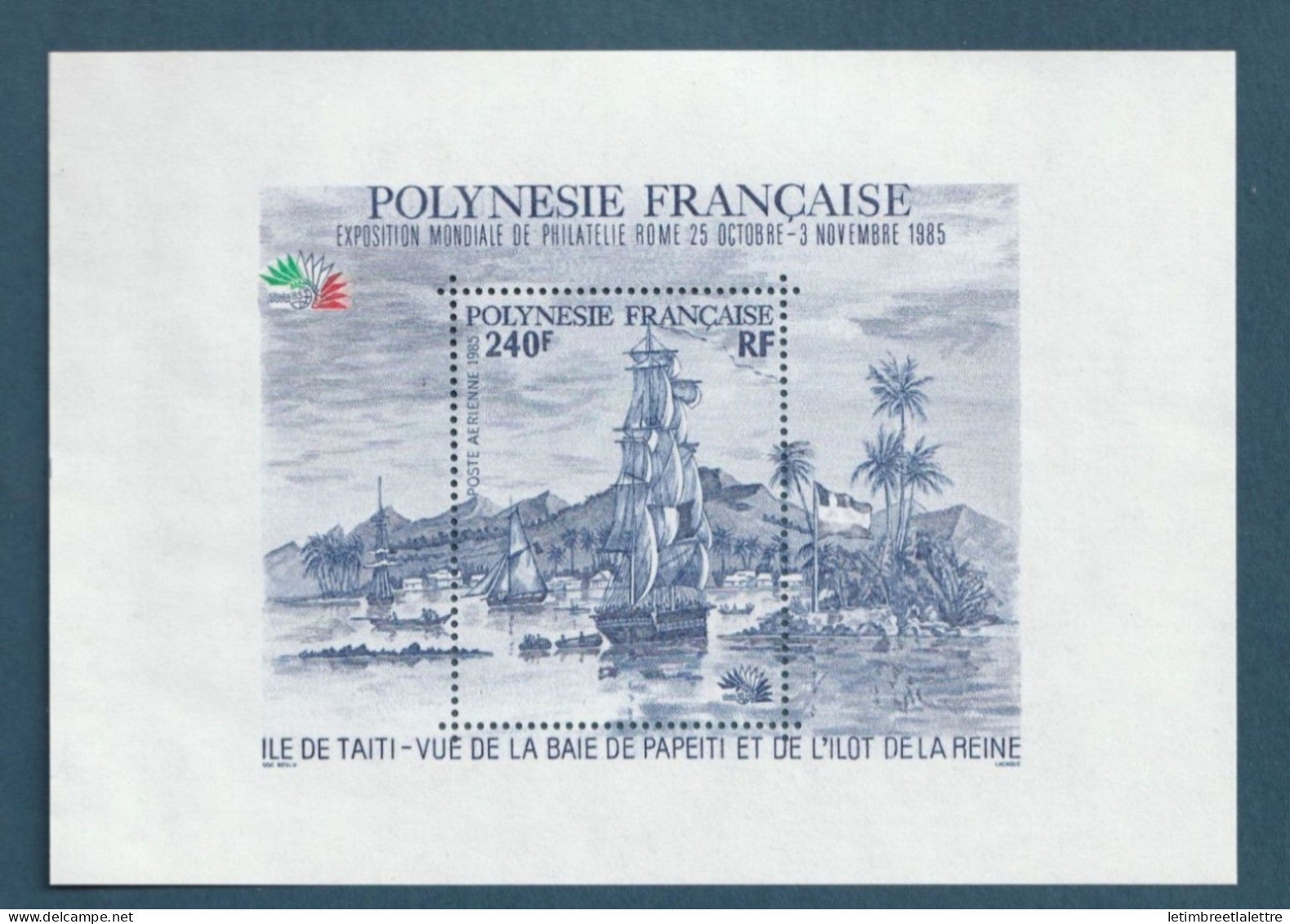 Polynésie française - Bloc YT n° 11 ** - Neuf sans charnière - Exposition philatélique de Rome - 1985