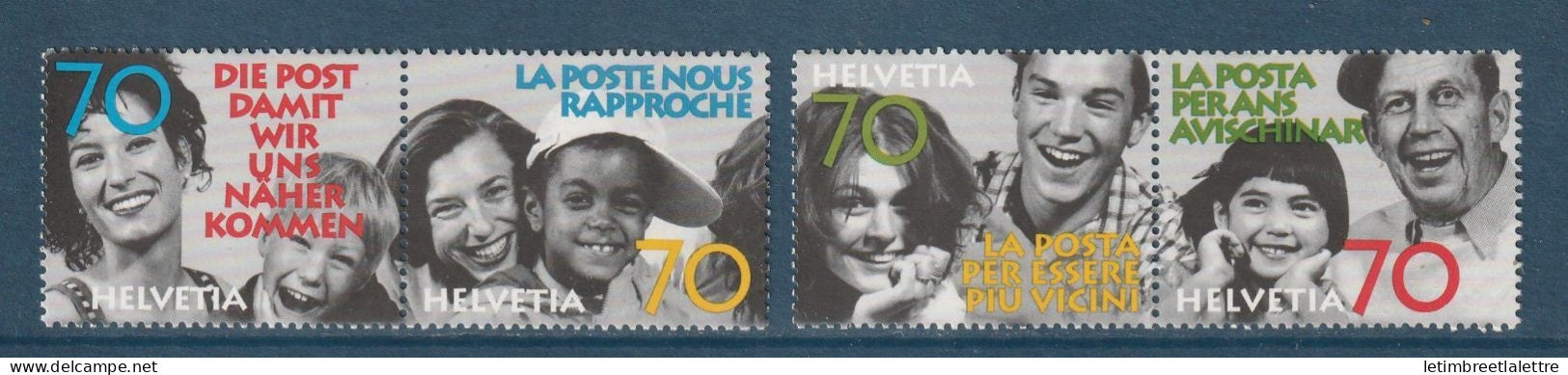 Suisse - YT n° 1551 à 1554 ** - Neuf sans charnière - La Poste nous rapproche - 1997