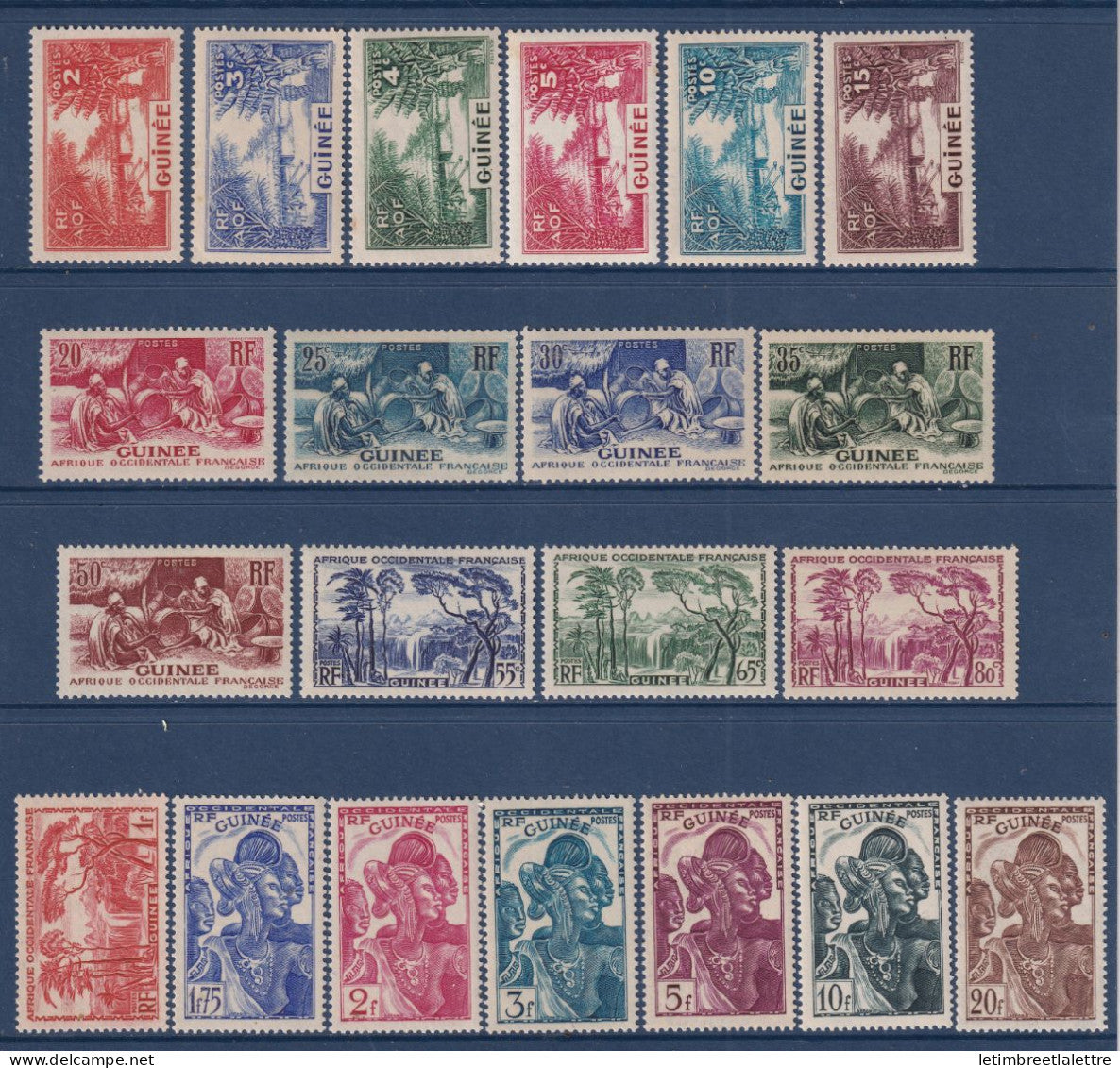 Guinée - YT n° 125 à 146 ** - Neuf sans charnière - 1938