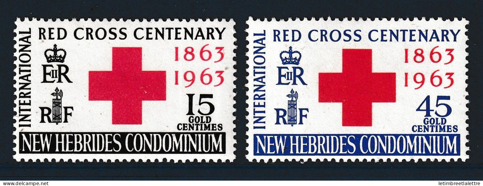 Nouvelles Hébrides - YT n° 201 et 202 ** - Neuf sans charnière - Croix Rouge - 1963