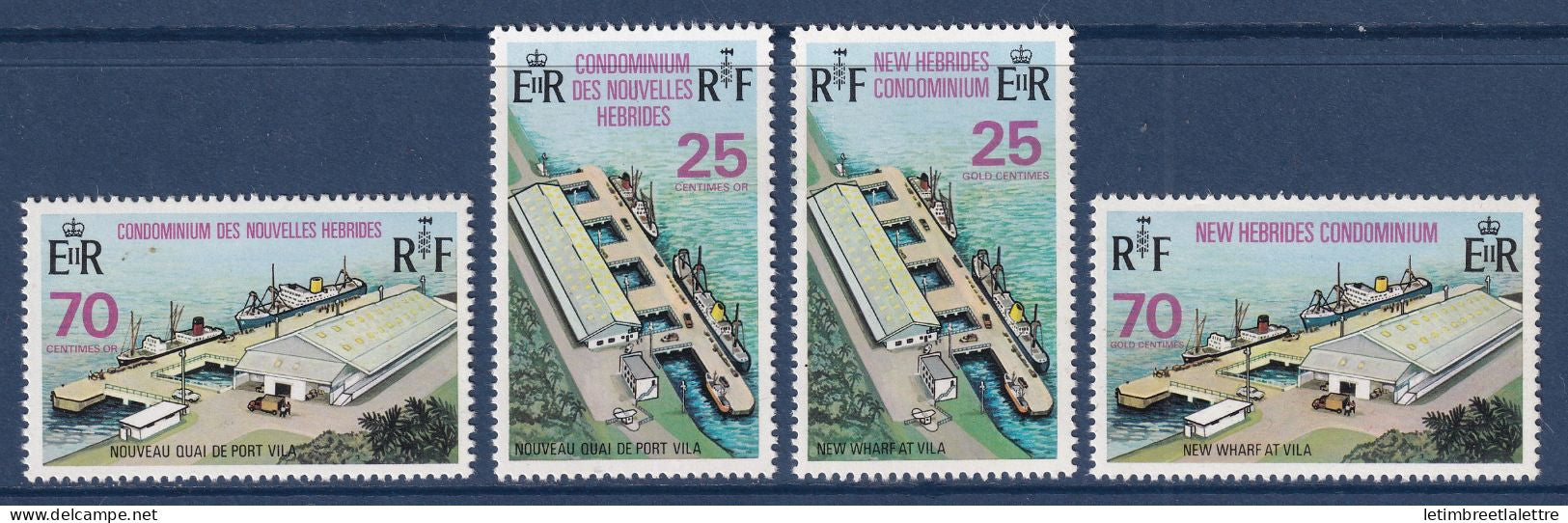 Nouvelles Hébrides - YT n° 366 à 369 ** - Neuf sans charnière - Port Vila - 1974
