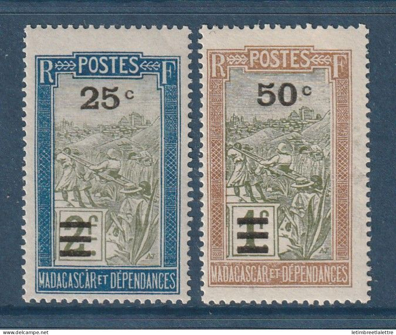 Madagascar - N° 188 et 189 ** - Neuf sans charnière - Surcharges - 1932