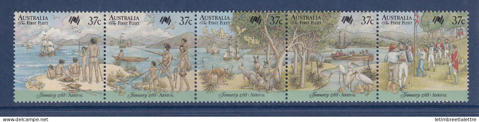 Australia - YT Nos. 1045 to 1049 ** - Mint never hinged - Arrival of the First Fleet - 1988