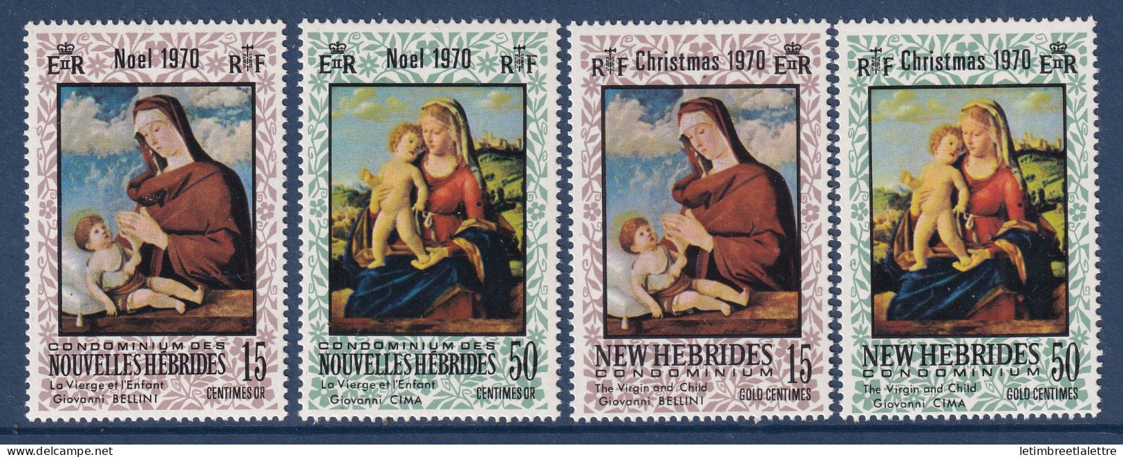 Nouvelles Hébrides - YT n° 300 à 303 ** - Neuf sans charnière - Noël - 1970