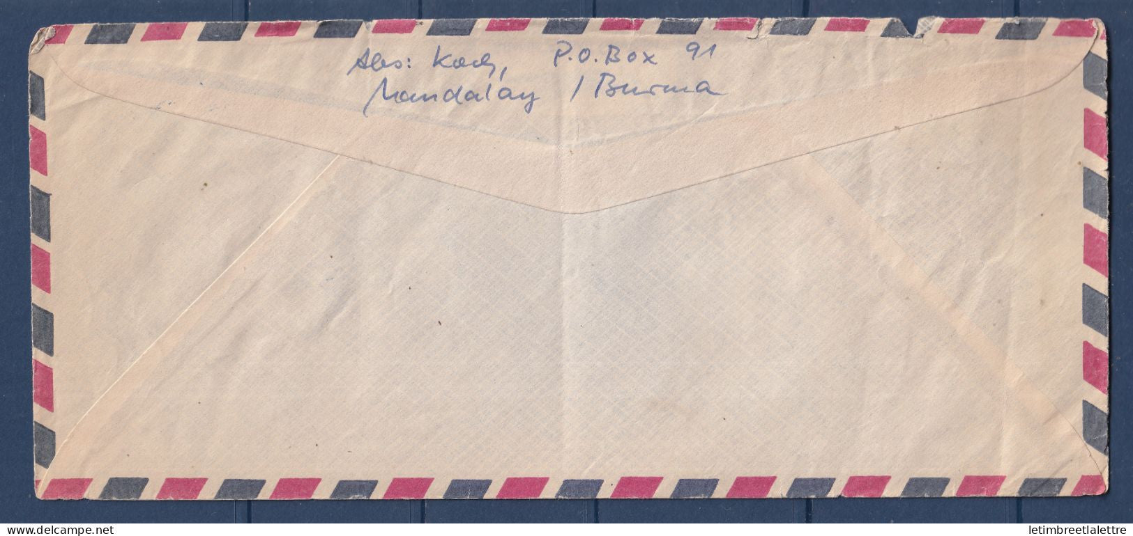 Myanmar - Birmanie - Enveloppe par avion de Mandalay - pour l'Allemagne - 1960