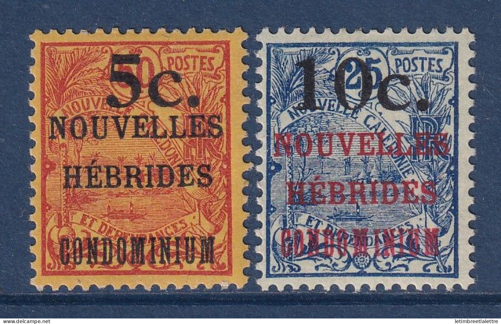 Nouvelles Hébrides - YT n° 58 et 59 * - Neuf avec charnière - 1920