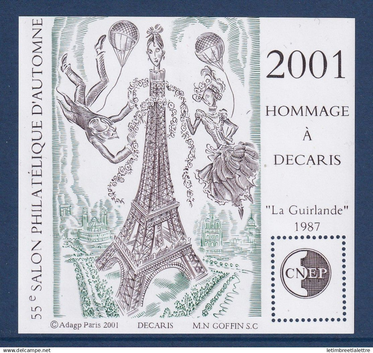 France - Bloc CNEP - YT n° 34 ** - Neuf sans charnière - Hommage à Decaris - 2001