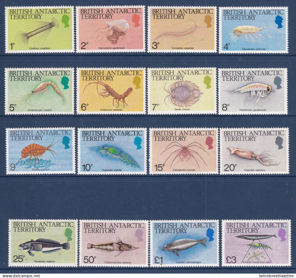BAT - YT n° 128 à 143 ** - Neuf sans charnière - Poissons - 1984